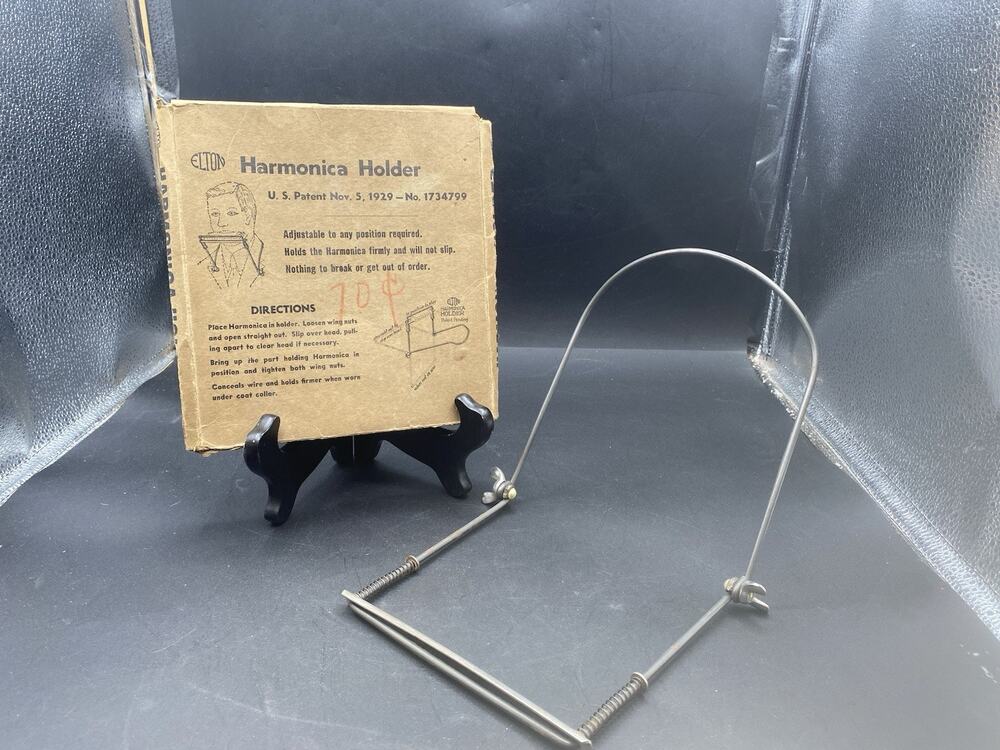 Vintage Elton Harmonica Holder with Original Box 1930’s